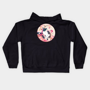 Cat Sakura Cherry Blossom Japanese Kawaii - Love Cats Kids Hoodie